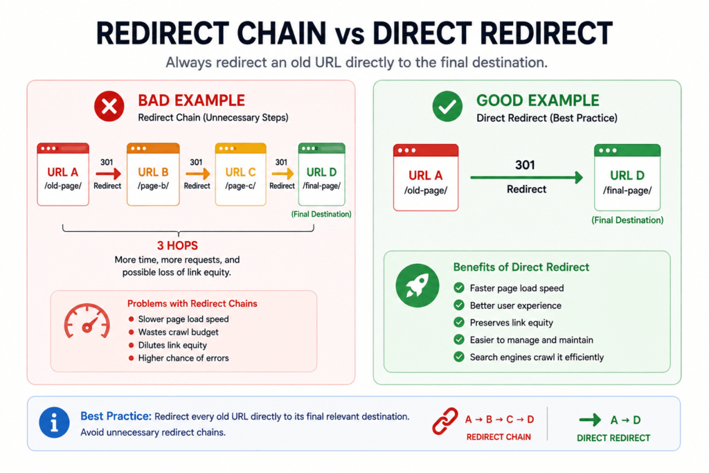 Redirect chains vs direct redirect