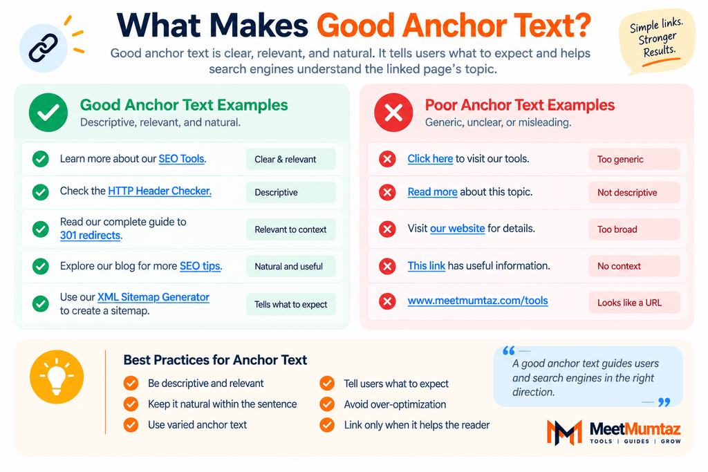 Good vs Poor Anchor Text Guide