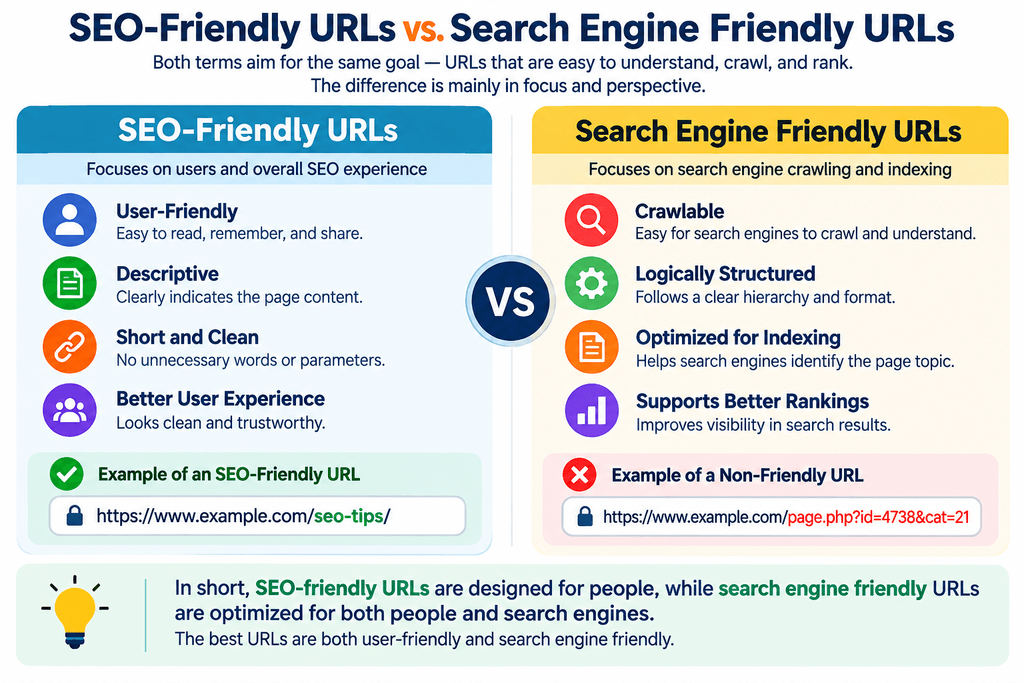 SEO-Friendly URLs vs. Search Engine Friendly URLs