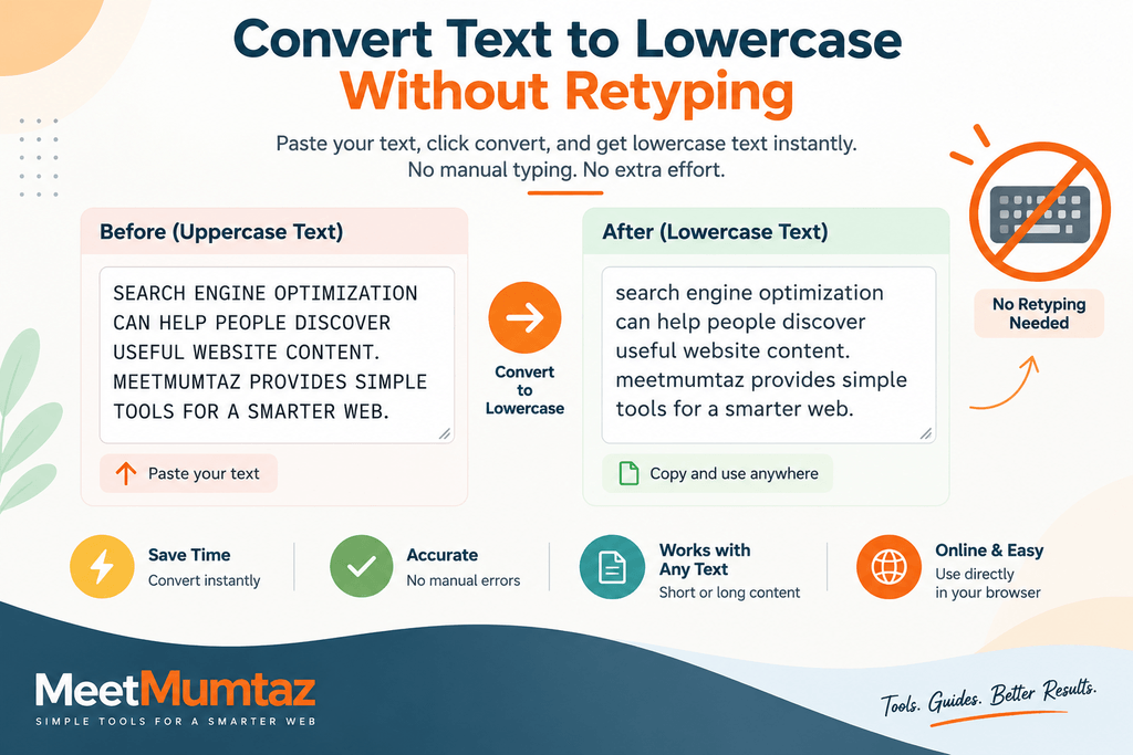 Convert Text to Lowercase Instantly