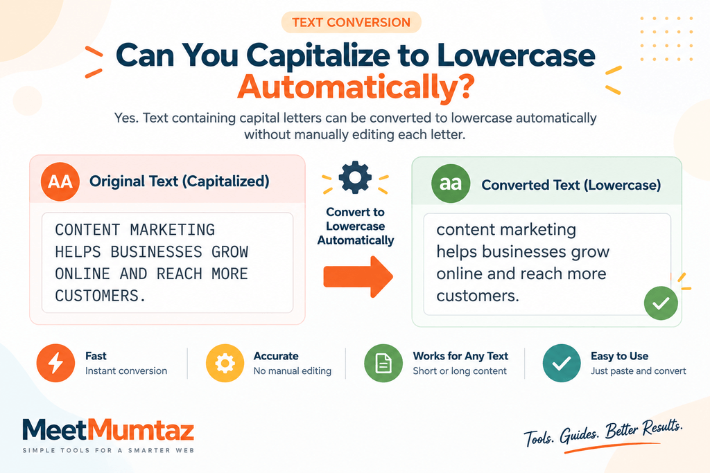Automatic Text Case Conversion Infographic