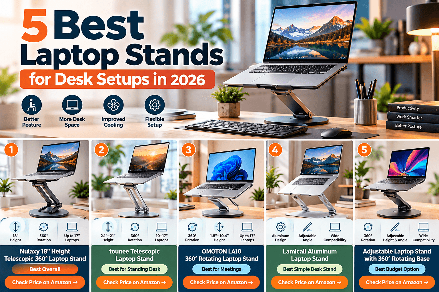 5 Best Laptop Stands for Desk Setups in 2026