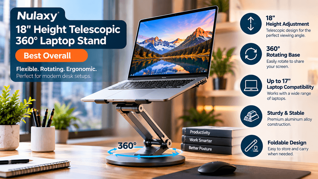 Nulaxy 360° Ergonomic Laptop Stand