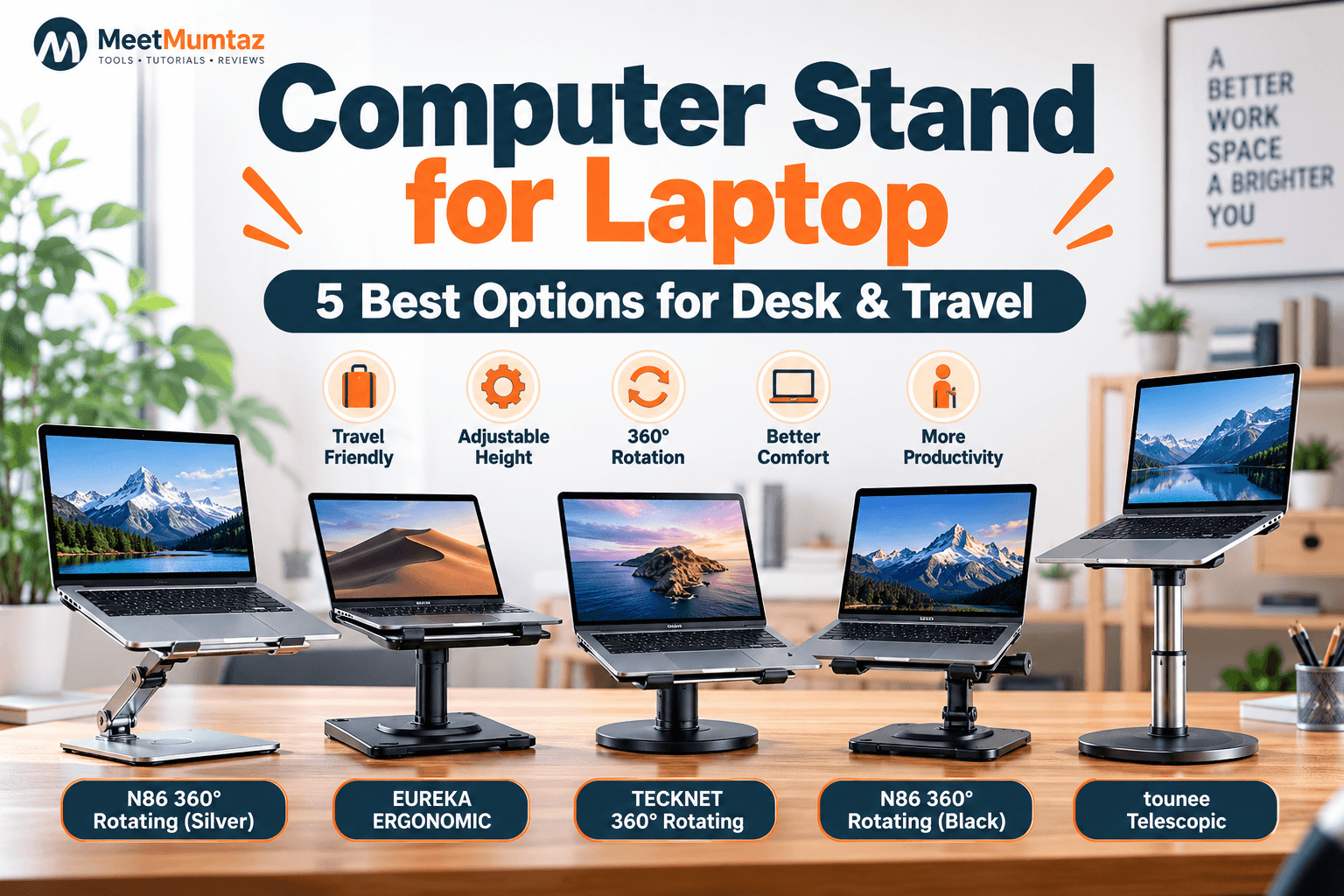 Computer Stand for Laptop: 5 Best Options for Desk & Travel