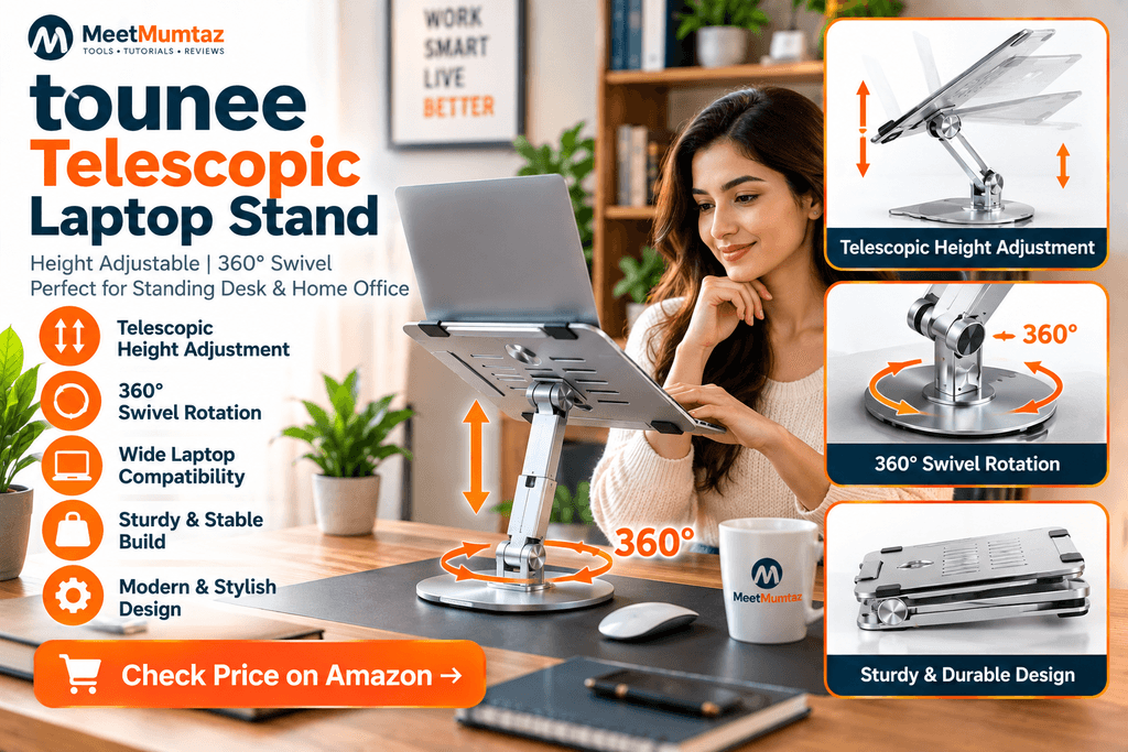 Telescopic Laptop Stand Workspace Guide