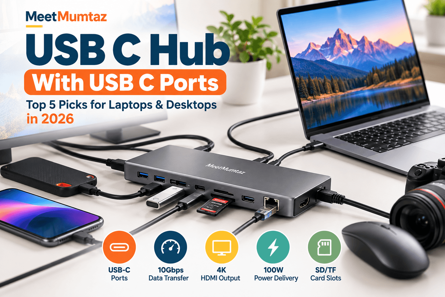 USB C Hub With USB C Ports: 5 Options for Laptops and Desktops in 2026