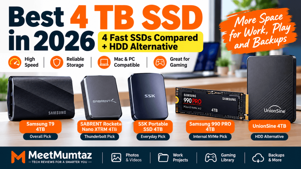 Best 4 TB SSD in 2026: 4 Fast SSDs Compared + HDD Alternative