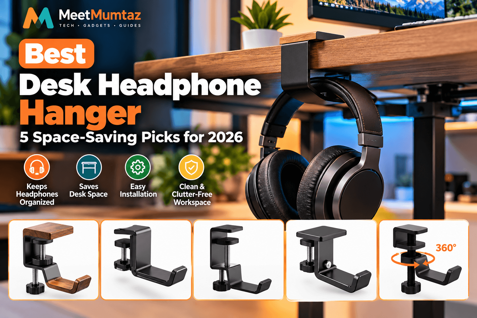 Best Desk Headphone Hanger in 2026: 5 Space-Saving Picks for Your Setup