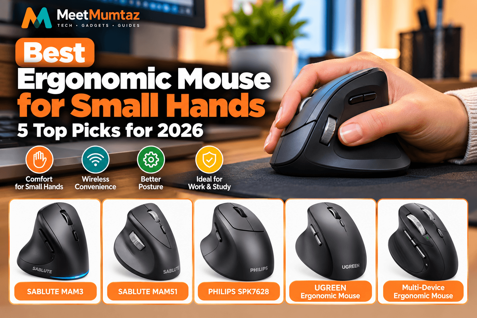 Best Ergonomic Mouse for Small Hands in 2026: 5 Top Picks